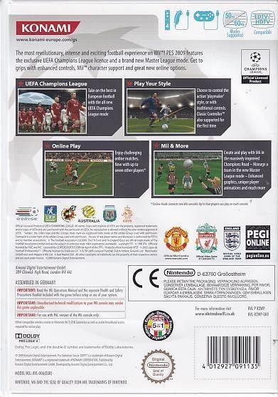 PES 2009 Pro Evolution Soccer - Nintendo Wii - (B Grade) (Genbrug)